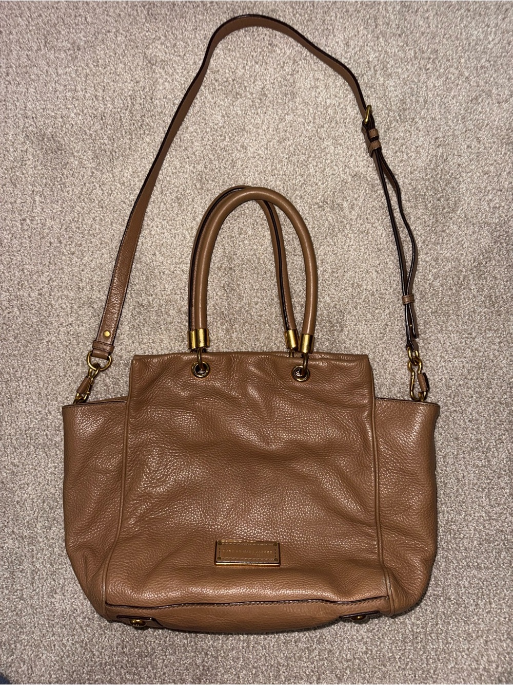 Marc by Marc Jacobs Pebbled Leather Shoulder Bag in Brown